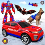 Logo of Ambulance Dog Robot Car Game android Application 