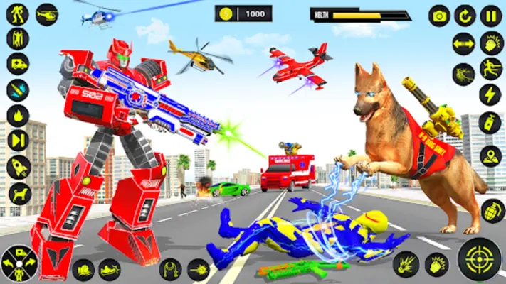 Ambulance Dog Robot Car Game android App screenshot 3