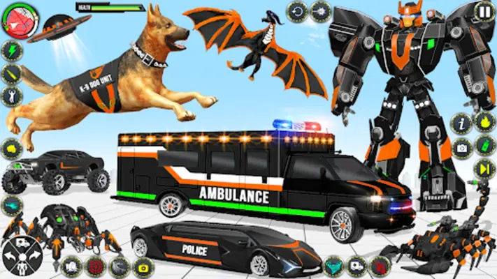 Ambulance Dog Robot Car Game android App screenshot 7